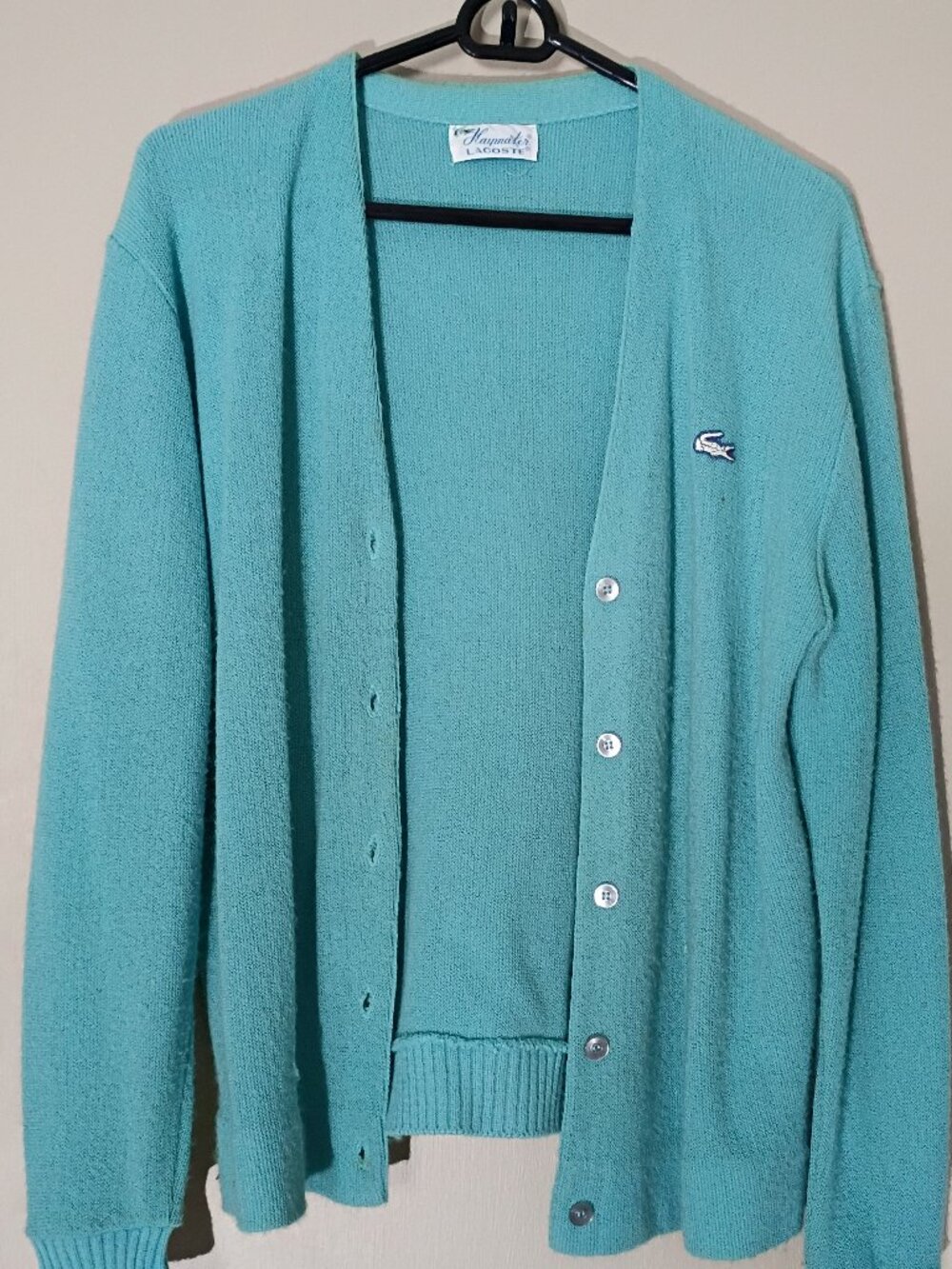 Vintage Haymaker Lacoste Light Blue Women's Cardigan Sweater L